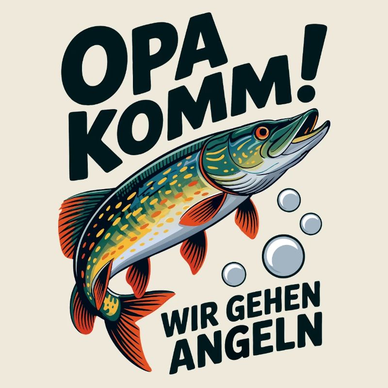 Opa komm wir gehen Angeln - springender Hecht