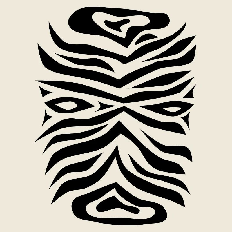 ZEBRA pattern black white 60s psychedelic africa