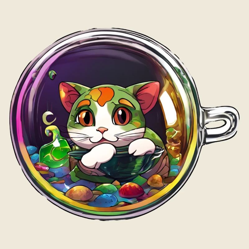 Kitten in a Cup: Adorable Cat Tee