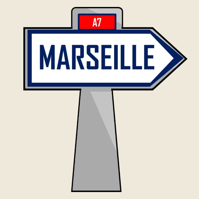 T-shirt logo humor Marseille Direction