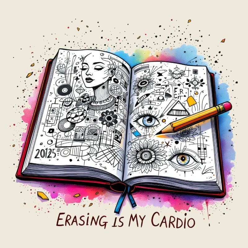 Sketching Drawing Doodling Erasing is my Cardio