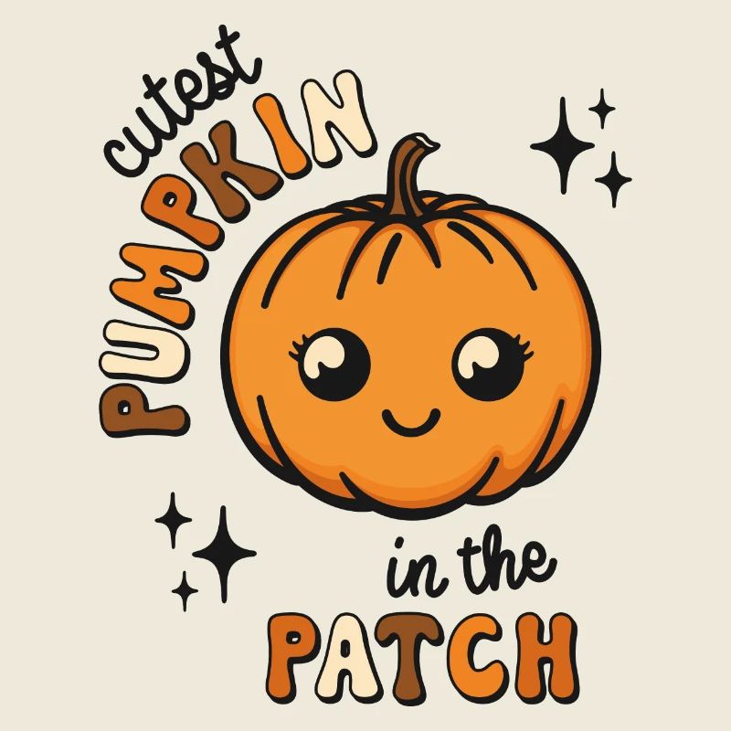La citrouille la plus mignonne du patch süßer Kürbis