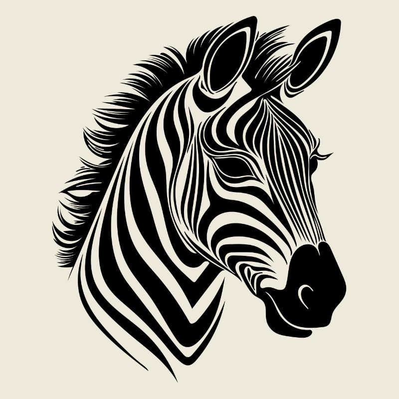 Zebra Elegant with beautiful striped pattern