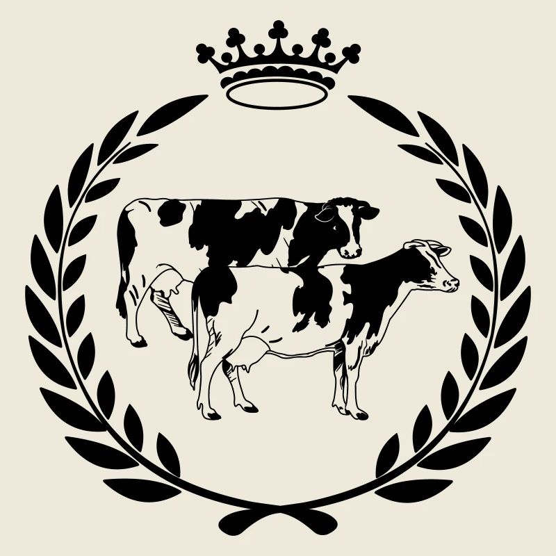 Award-winning cow laurel wreath
