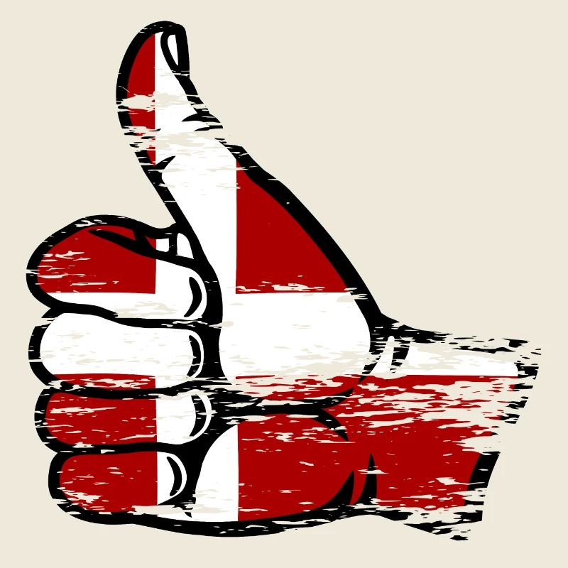 Denmark Flag All Right Symbol