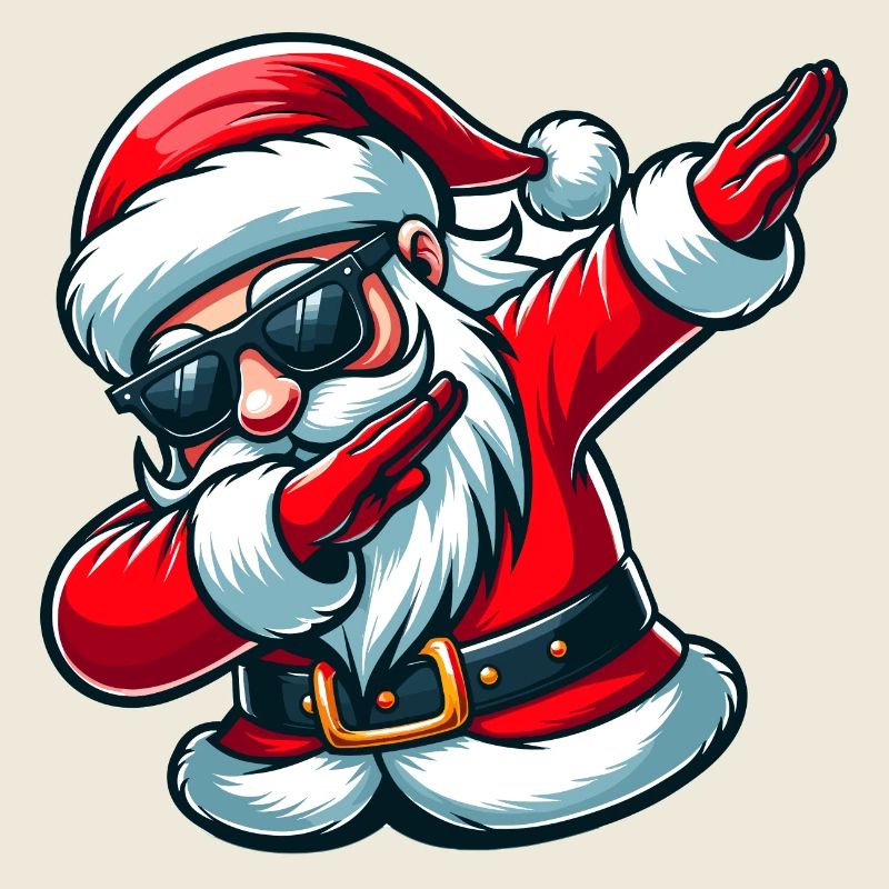 Weihnachtsmann mit Sonnenbrille Xmas Kostüm