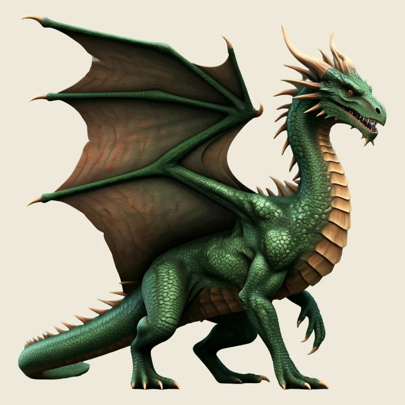 Legendärer grüner Drache
