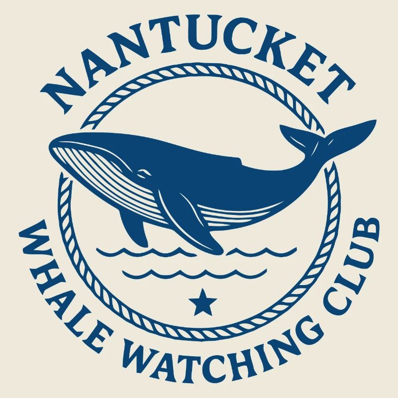 Conception de logo d’observation des baleines à Nantucket
