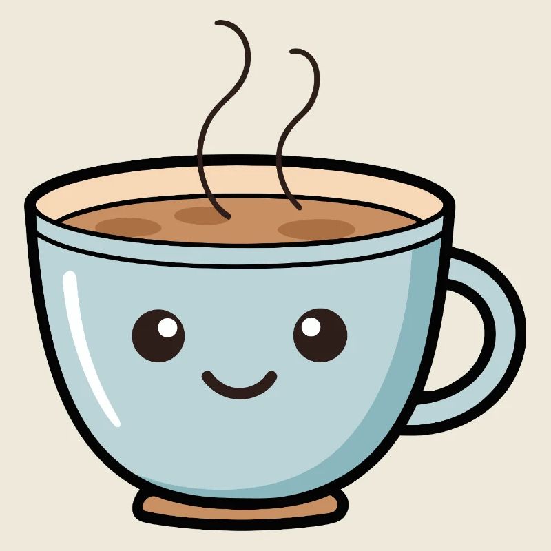 Conception mignonne de tasse à café Kawaii