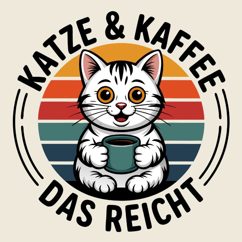 Katze und Kaffee das reicht