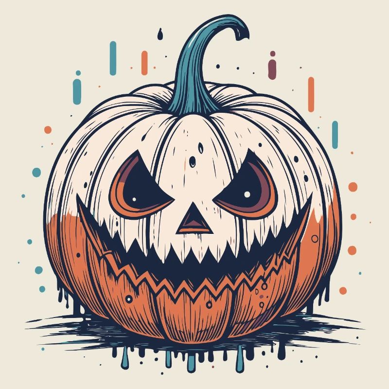 Bunter Kürbis Horror