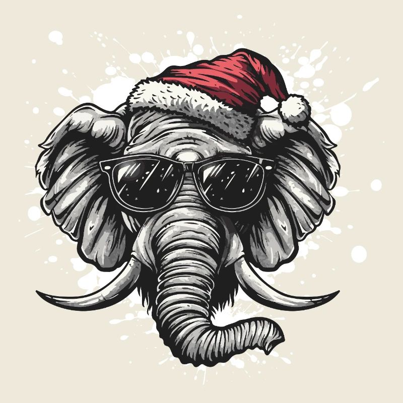 Elephant Christmas Funny