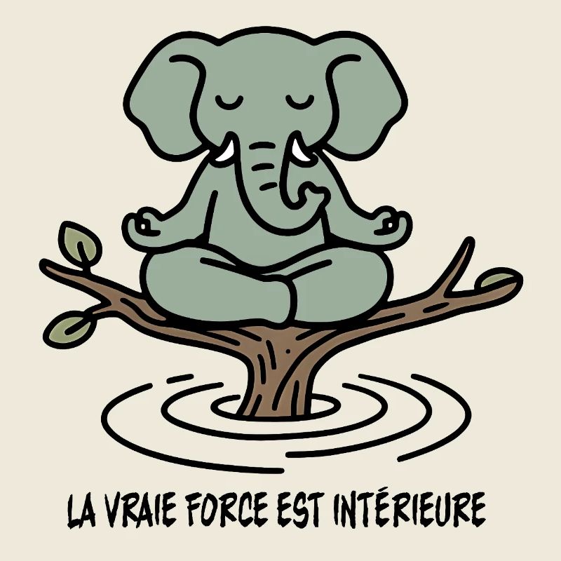 Zen Elephant on Branch