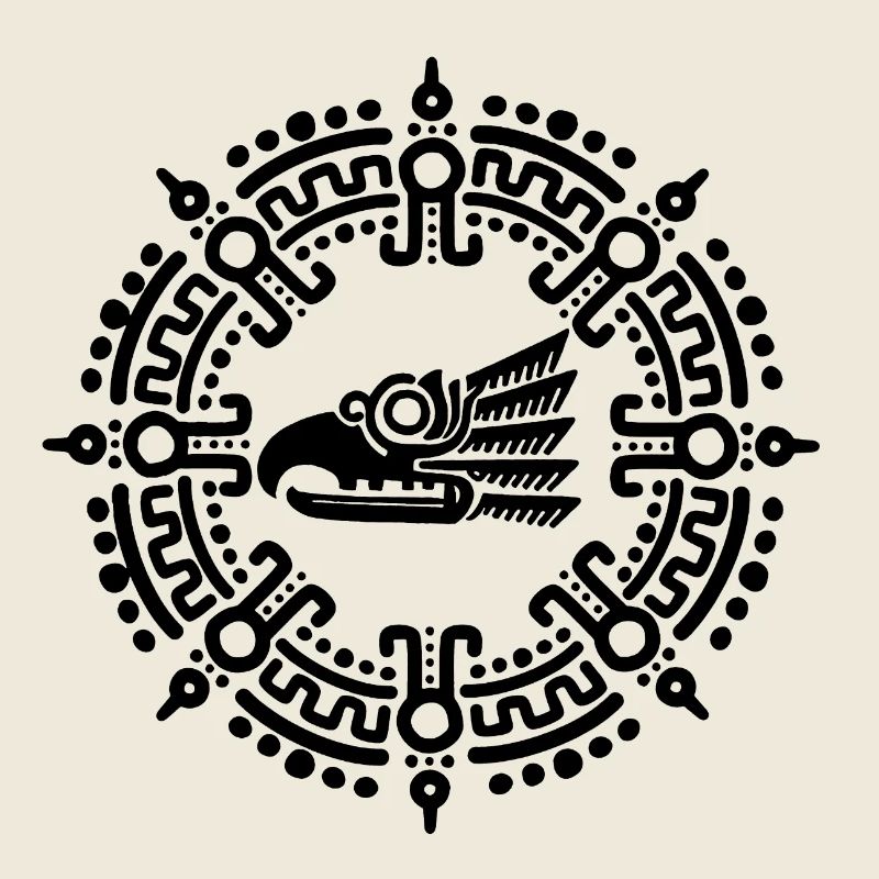 Schwarzes aztekisches Symbol