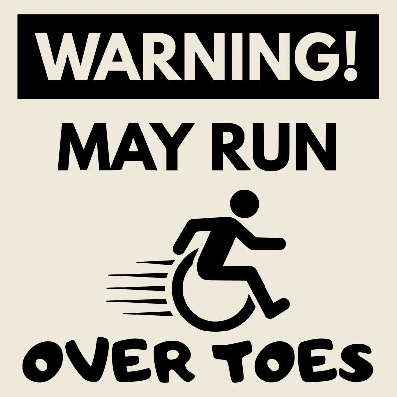 Pass auf! Rollstuhlfahrer rollt über die Zehen #