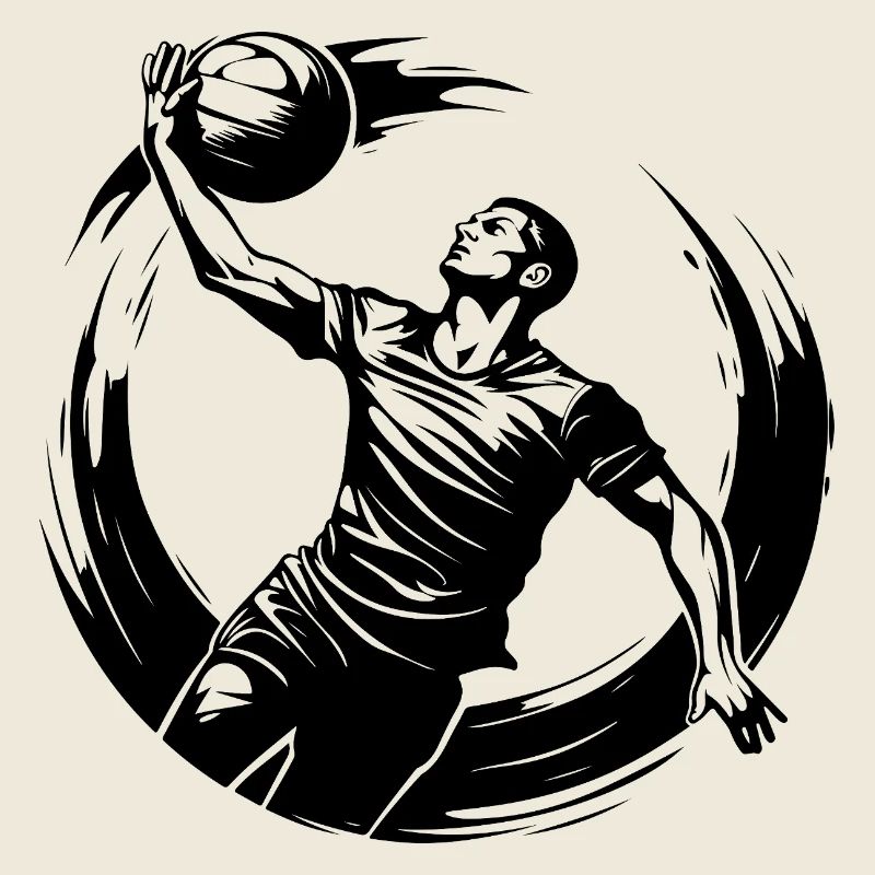 Volleyball Player Silhouette