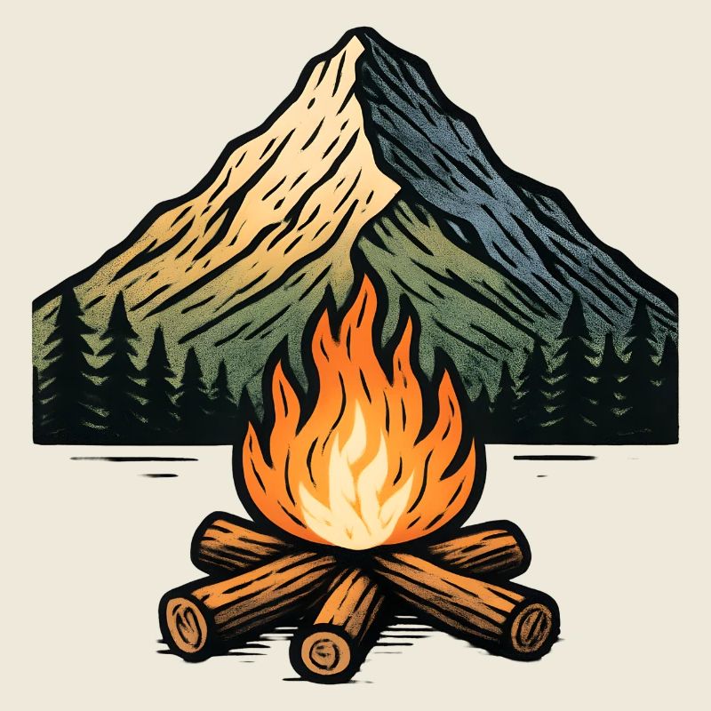 Bergcampfire Feuerzauber