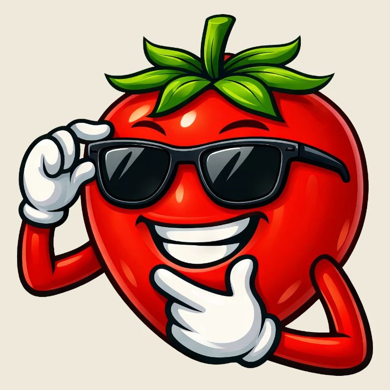 Cool Cartoon Tomato Comic Vegetable Fun