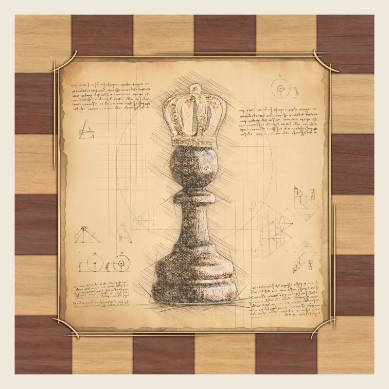 Chess King / Queen. Old fashioned vintage style.