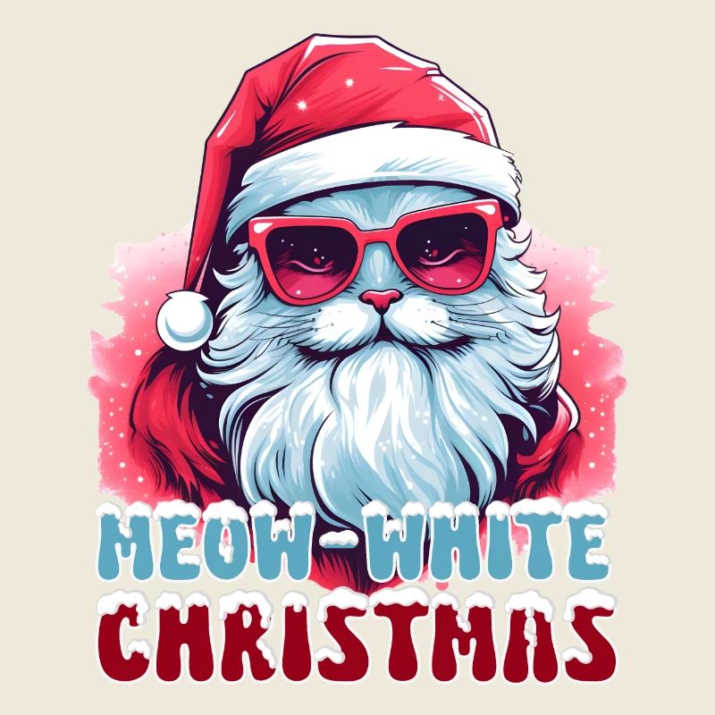 Chat angora turc du Père Noël