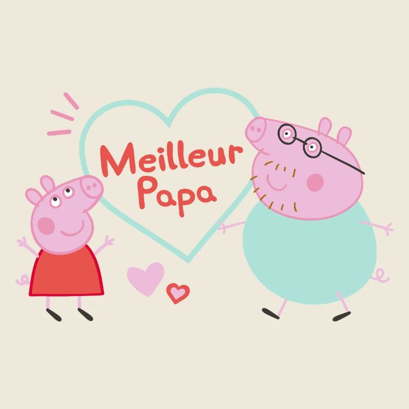 Peppa Pig Design Meilleur Papa Peppa & Papa Wutz