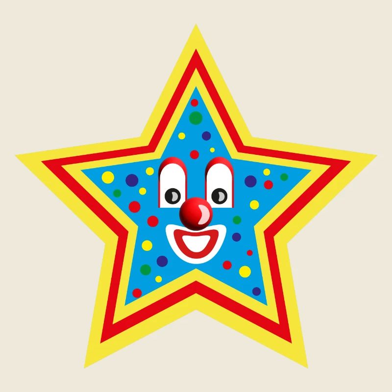 Karneval Stern mit Konfetti.