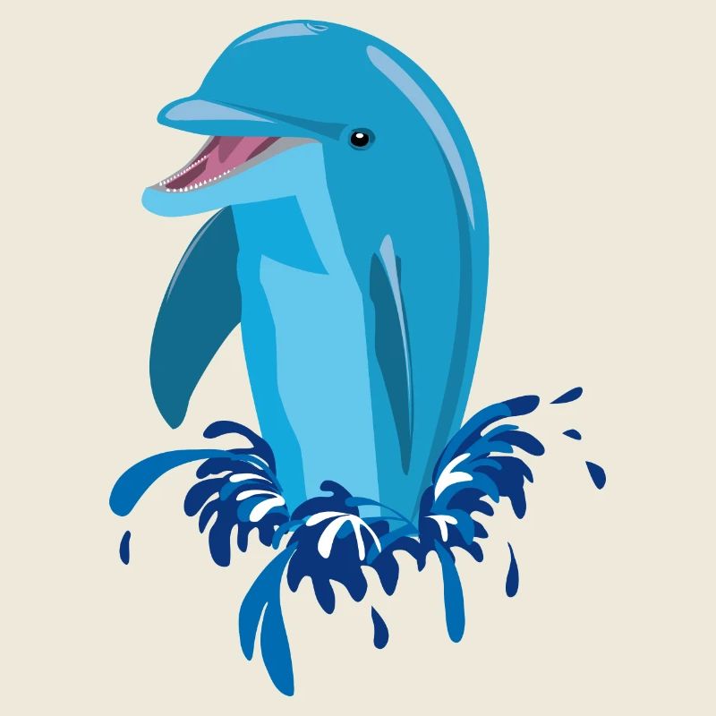 Dauphin bleu riant