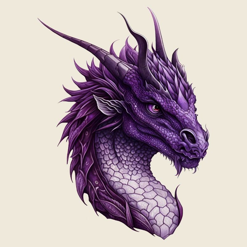 Mächtiger Lila Fantasy Drache