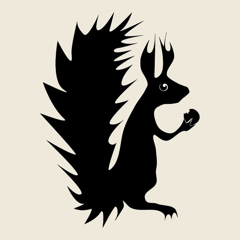 lustiges Eichhörnchen mit Nuss Herbst Wald sammeln