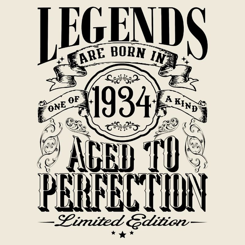 Vintage Born One Month 1934 Birthday