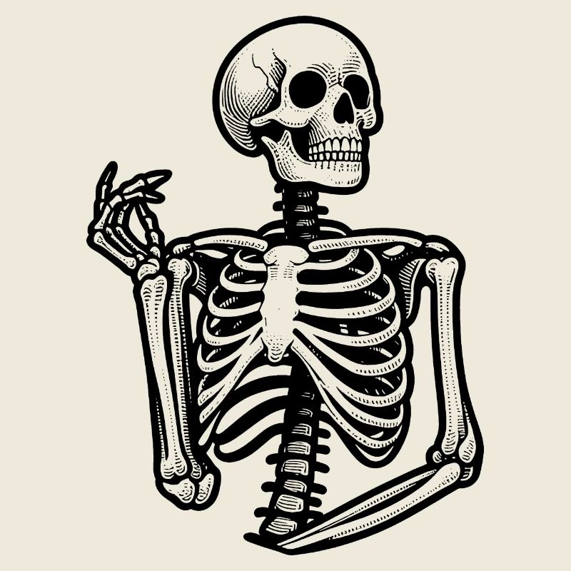 Pensive Skeleton - Bones
