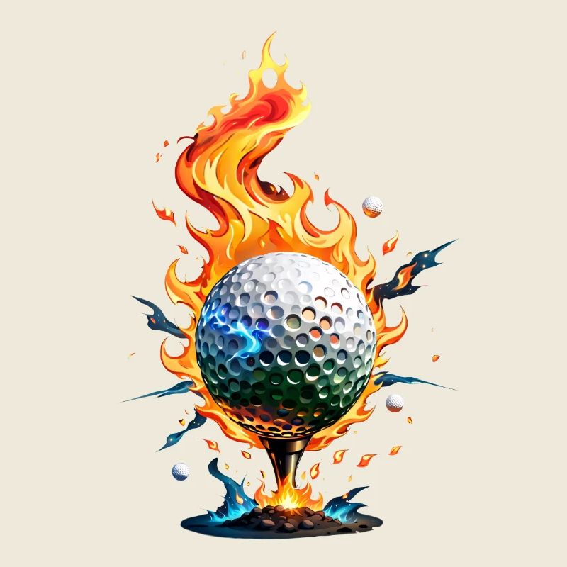 Balle de golf blanche brillante