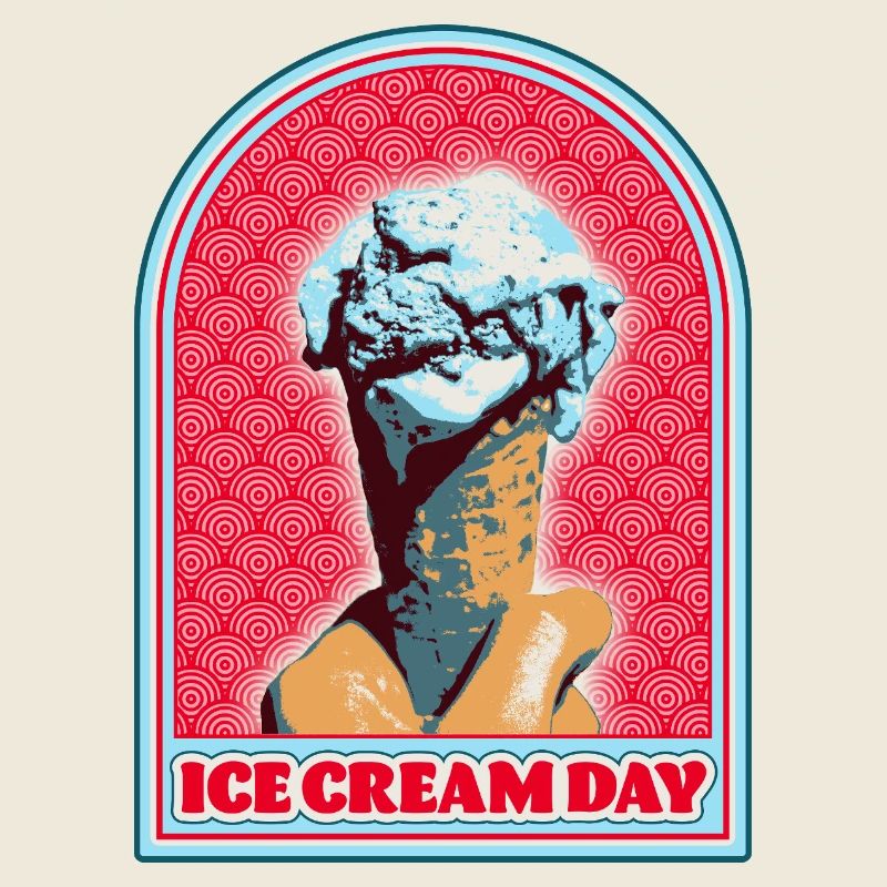 Eiscreme Motiv Pop Art Style