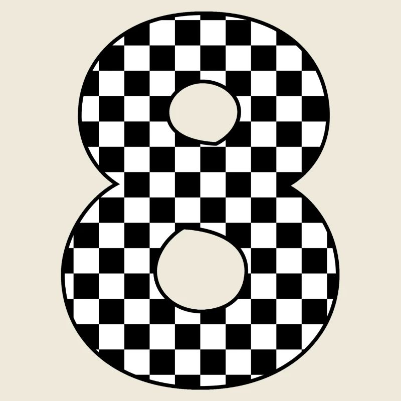 Nummer 8 kariert