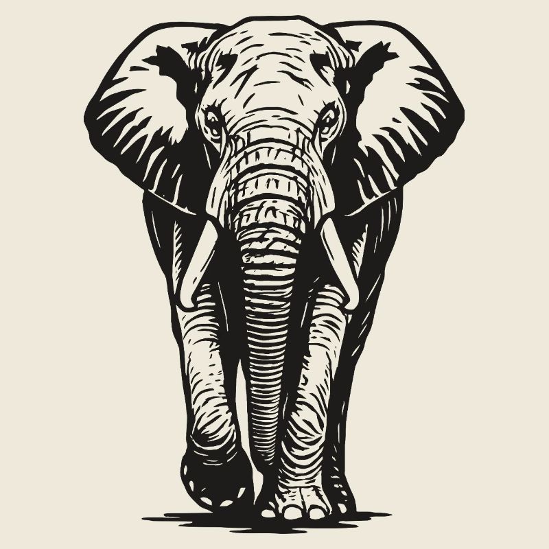 Elefant - Großwild, Stoßzahn, Elfenbein