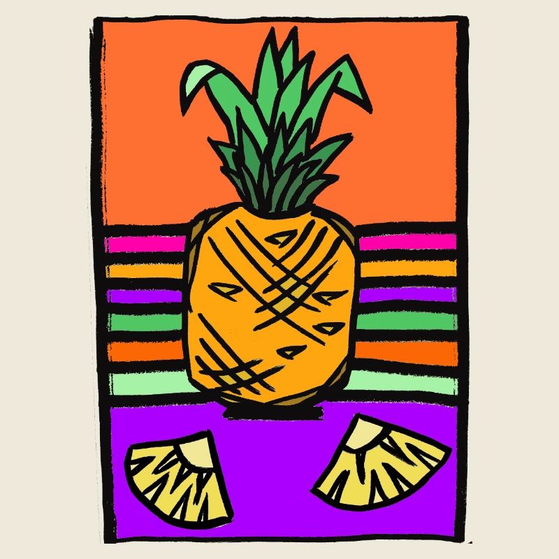 Illustration de néon d’ananas