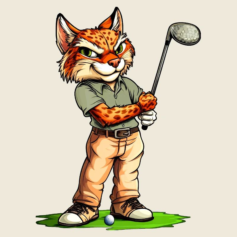 Luchse Golf / Golfspieler Luchs