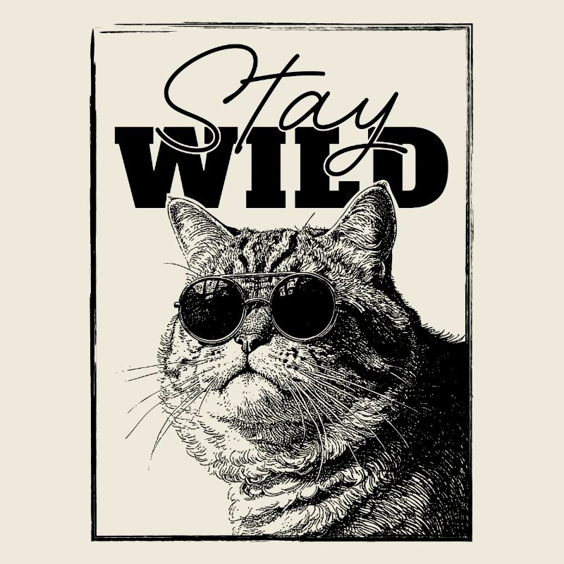 Stay Wild Cool Cat – Lustige entspannte Chonky Kitty