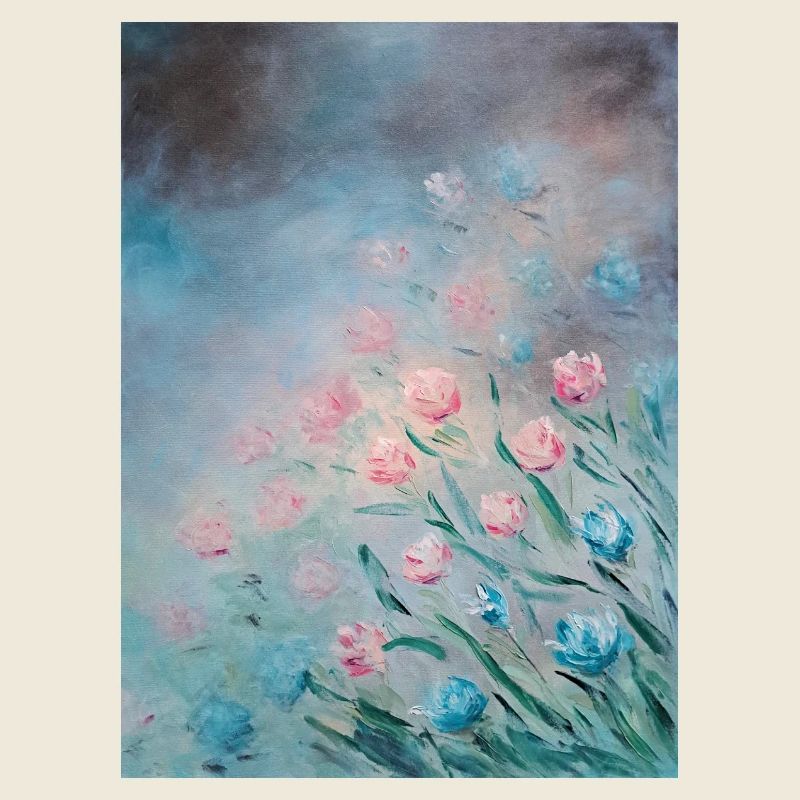 Œuvre d’art impressionniste fleur fleur