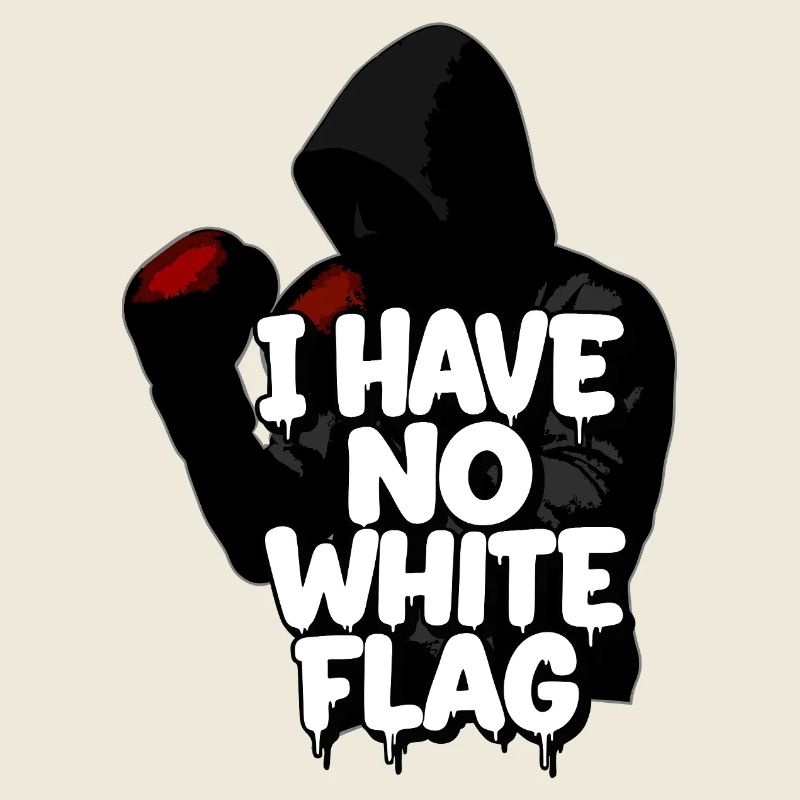 Graffiti audacieux : Je n’ai pas de drapeau blanc