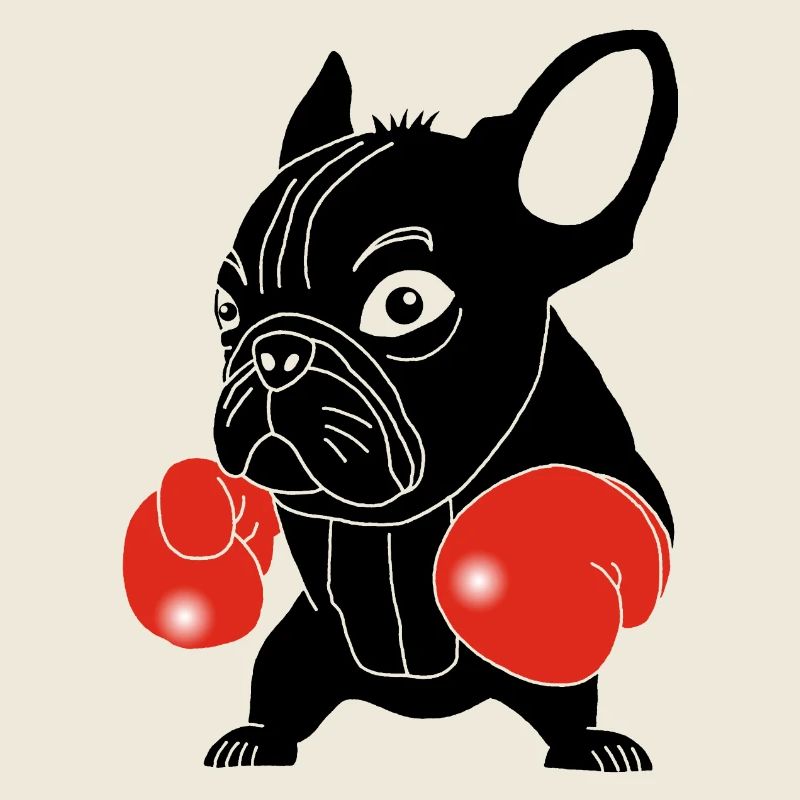 Schwarzer Hundeboxer