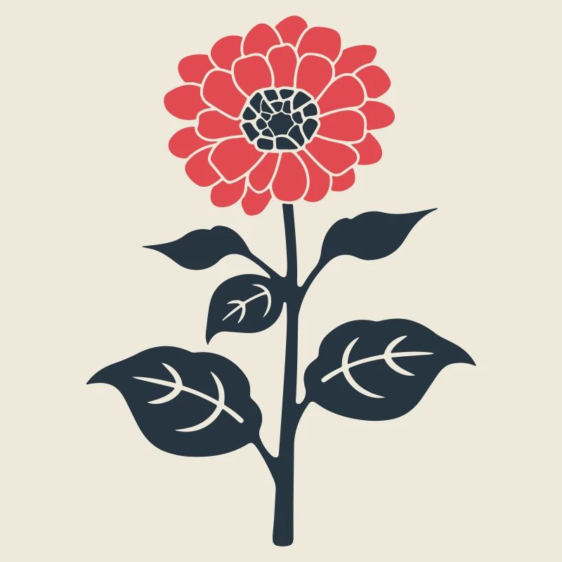 Rote Blume Illustration