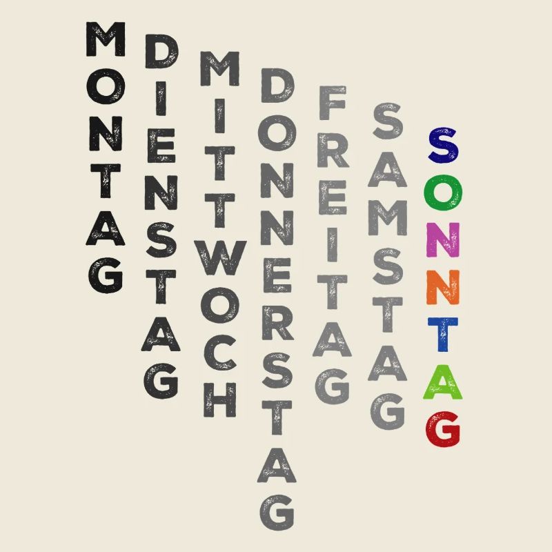 Die Woche Sonntag - bunt