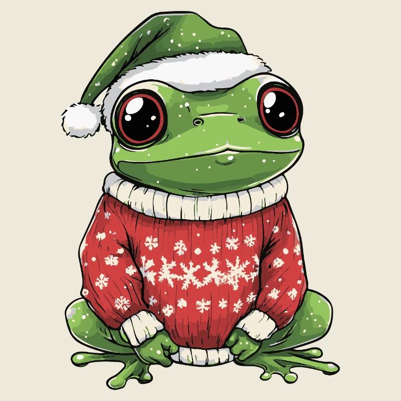 Frosch Weihnachten Xmas