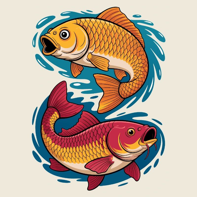 Carp in the water splash