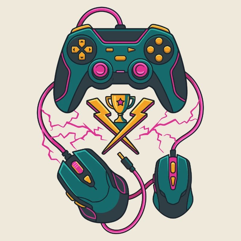 Neon Gaming Trophäe