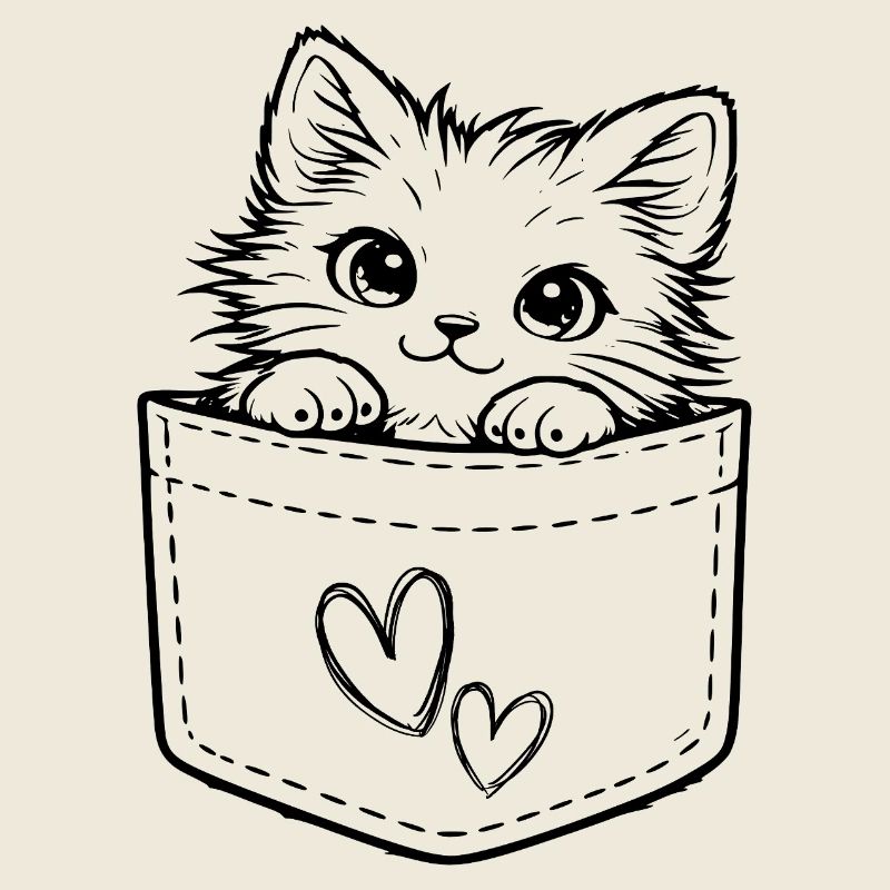 Cat in the pocket