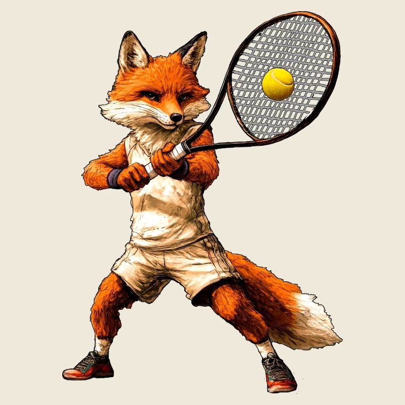 Fuchs Tennisspieler