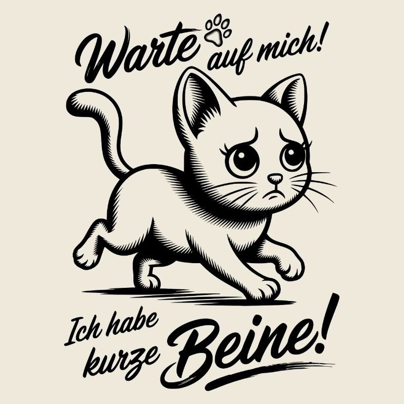 Wait for me I have short legs - Little cat