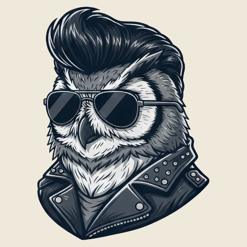 Coiffure Cool Owl Rock and Roll des années 60